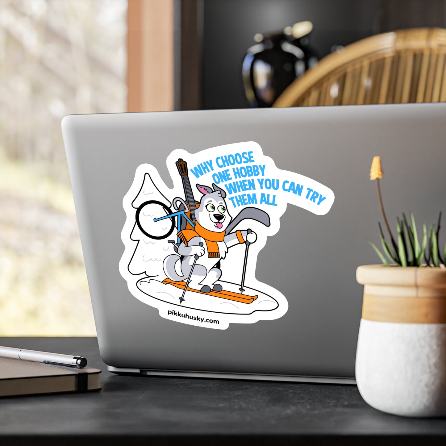 Helmi: "Why have one hobby when you can try them all" Sticker